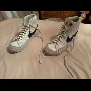 Nike High-Top Sneakers in White and Black